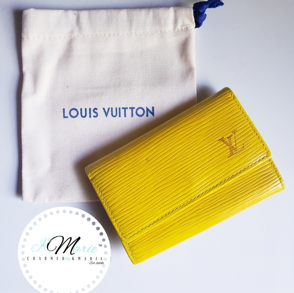Authentic Louis Vuitton Yellow Epi Leather Multicles 6 Ring Key Holder
